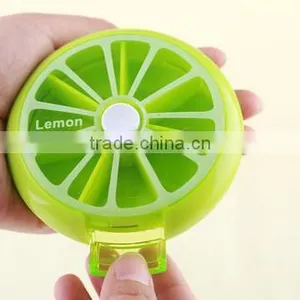 Cy273 Health Care Medicine Pill Box Lemon Shaped Sort Vitamin 7 Day Weekly Holder Tablet Storage Case Container Cases Travel thumbnail-2