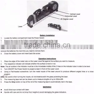 New Arrival Magnetic Multi-Funcation Cross Line and Laser Dot 2.5m Measuring Tape thumbnail-6