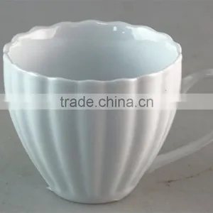 White Ceramic Coffee/tea Cup With Handle for Wholesale thumbnail-1