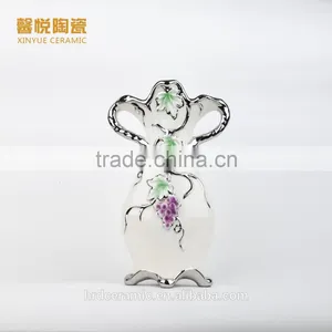 Wholesale Dinner Plate/ceramic Material Vase Electroplate Silvery thumbnail-1