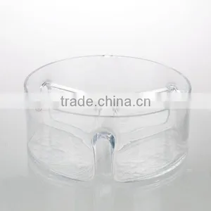 Clear Serving Glass, 3 Section Salad Serving Glass thumbnail-1