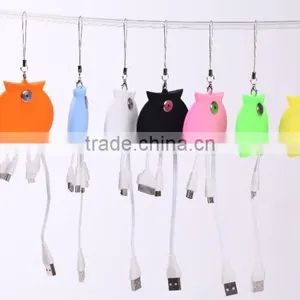 4 in 1 USB Sync Data Charger Cable Key Chain Ring For Iphone Samsung Android thumbnail-3