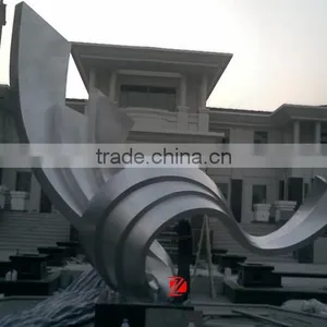 Outdoor Large Stainless Steel Flying Ribbon Sculpture thumbnail-1