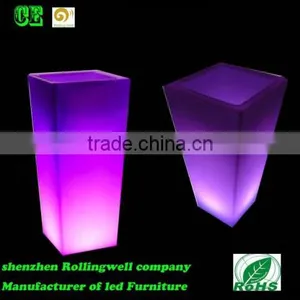 LED Large Polyethylene Led Flower Pot /led Unique Glazed Plastic Flower Pot thumbnail-3