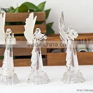 LED Acrylic Christmas Angel With Instrument Figurines thumbnail-2