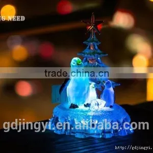 Acrylic Christmas Penguins &Tree Crystal Decoration With Led Light For Gift thumbnail-3