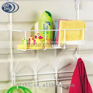 Over the Door Storage Shelf With Hooks thumbnail-1