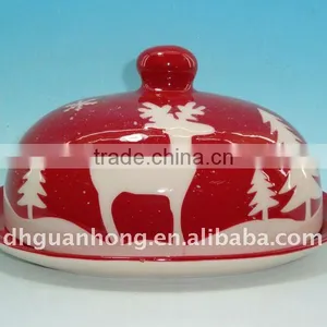 Ceramic Cheese Dish Cover thumbnail-1