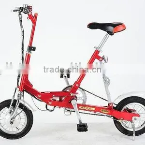 180W Lightweight 12'' Mini Electric Folding Bike thumbnail-1