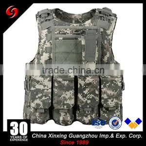 Stock Cheap Military MOLLE Vest Army Combat 600D Polyester ACU Tactical Vest thumbnail-1