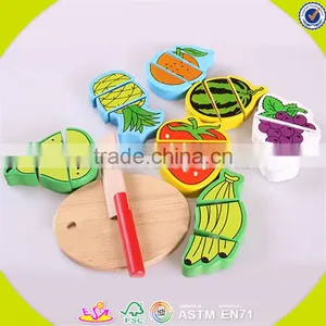 Wholesale Wooden Toddler Cutting Toy Creative Wooden Toddler Cutting Vegetables and Breads Toy Hot Toddler Cutting Toy W10B038 thumbnail-4
