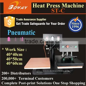 2 Work Stations Pneumatic T Shirt Printer Heat Press thumbnail-1