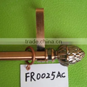 Antique Copper Curtain Rod With Ball Finals thumbnail-1