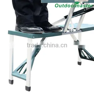 Folding Camp Portable Aluminum Wholesale Picnic Table With 4Seats thumbnail-3