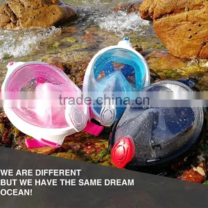 2017 Full Face Snorkel Mask New Foldable Full Face Snorkeling Diving Scuba Mask With Detachable GoPro Mount thumbnail-5