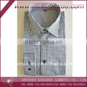 Mens Black Plaids Shirts 2013 New Design Easy Care thumbnail-1