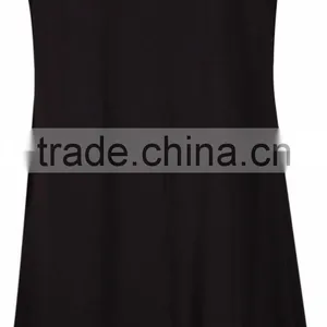 Plus Size Wholesale T-shirts Womens Sleeveless Ladies Ruched Uneven Hem Plain Long Vest T Shirt Top thumbnail-3