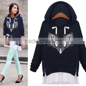 Women's Winter Autumn Cotton Loose Pullover Hoodie Jacket Coat Tops Skirt S-5XL thumbnail-1