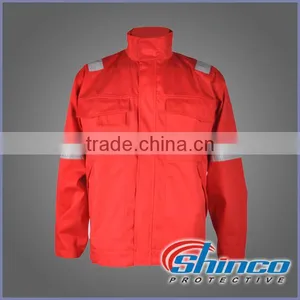 Wholesale OEM Services EN11612 Low Formaldehyde Washable Fire Retardant Work Jacket to Protect Workman thumbnail-1