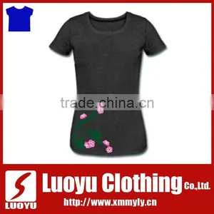 2017 Womens High Qualit Polyester o Neck Soft t Shirt Made in China thumbnail-1