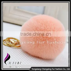 CX-R-09 Genuine Rex Rabbit Fur Promotion Keychain thumbnail-6