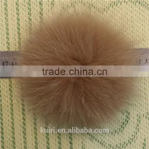 Fur Pom Pom Fluffy Genuine Fox /raccoon/rabbit Fur Ball Keychain Fur Key Ring Fur Bag Charm Women Bag Accessories thumbnail-5