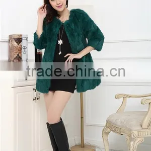 New 2016 Women's Coats Colorful Real Fur Coat Female Luxury Rabbit Fur Winter Jacket Women New Arrival Overcoat thumbnail-6