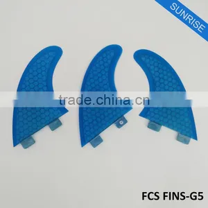 Quilhas FCS G5 Fin Blue Fiberglass Fins Customized Color Fin thumbnail-2