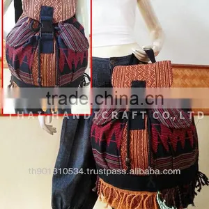 Embroidered HMONG HILL TRIBE Backpack School Bag Travel Bag Unisex Bag thumbnail-1