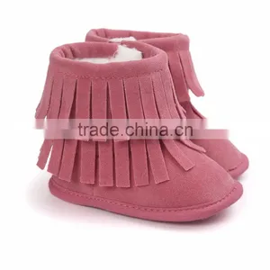 Fringed Suede Fabric Baby Warm Boots thumbnail-5