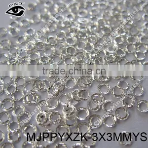 3x3mm Round Hole Studs Silver Nail Studs for Decorations thumbnail-3