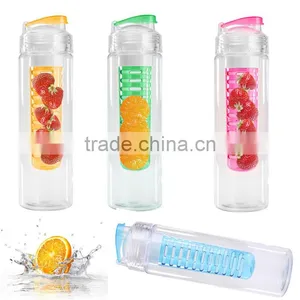 Hot Sale Fashion 760ml Sports Health Fruit Juice Bottle Water Tour Outdoor Sport Cup Bottle Plastic Bottle Four Colors thumbnail-1