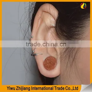 Natural Stone Ear Plugs Tunnels Saddle Expander Body Piercing Gauge thumbnail-4