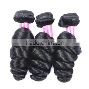 Brazilian Virgin Hair 7A Loose Wave Brazilian Hair Weave Bundles Rosa Queens Curly Weave Human Hair thumbnail-4