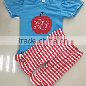 Baby Clothes Set Wholesale Cotton Ruffle Western Outfit Girls Back To School Outfit thumbnail-4