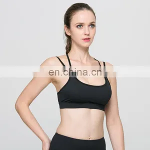 High Quality Cotton and Polyester Women Sexy Yoga Fitness Bra Sports Bra Top thumbnail-3