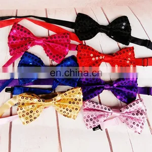 Christmas Large Sequin Flashing Bow Tie thumbnail-1
