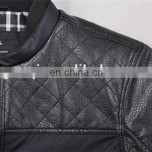 2017 New Fashion pu and Nylon Jacket for Man thumbnail-4