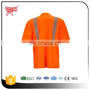 Pink Cheap Safety Reflective Uniform Shirt With OEM Design KF-137 thumbnail-2