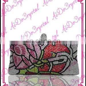 Aidocrystal Handmade Novelty Flower Pattern Evening Clutch for Woman thumbnail-1