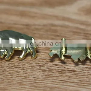 Wholesale Custom Metal Animals Shapes Labels Metal Tags Metal Plates for Handbag thumbnail-1
