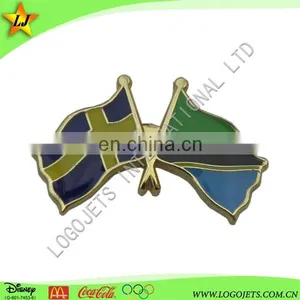 Economic and Reliable Hot Sale Custom Cross Flag Lapel Pin Badges thumbnail-1