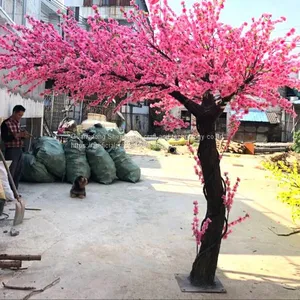 2.5 Meter Height Artificial Crooked Trunk Peach Fruit Tree thumbnail-3