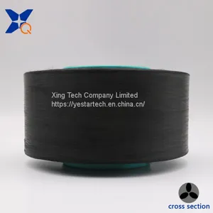 Black Conductive Carbon Inside Polyester Fiber Filaments ESD Gloves Yarn 150D/36F for Anti-Static Fabric-XT11359 thumbnail-1