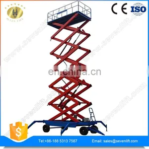 7LSJY Shandong SevenLift Hydraulic Wholesale Outdoor Use Manual Low Noise 12m Trailing Hydraulic Lift for Painting thumbnail-1