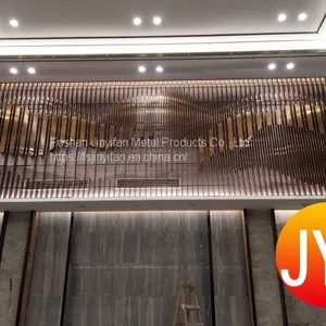Foshan Manufacture Decor Gold Color 304 Stainless Steel Living Room Partition thumbnail-1
