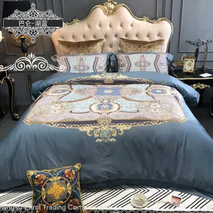 European 100% Cotton 4pcs Bedding Set Digital Printed thumbnail-3