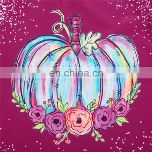 2021 Summer Fashion Halloween Pumpkin Print T-shirt Children Boys Girls Short Sleeves Tie Dye Tees Baby Kids Tops For Teenager thumbnail-5