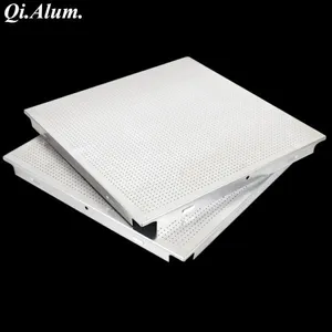 500*500 mm Pvc Acoustic Ceiling Tiles Price Tile Prefabricated Panels thumbnail-2