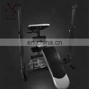 Adjustable Squat Rack With Weightlifting Bench Press thumbnail-6